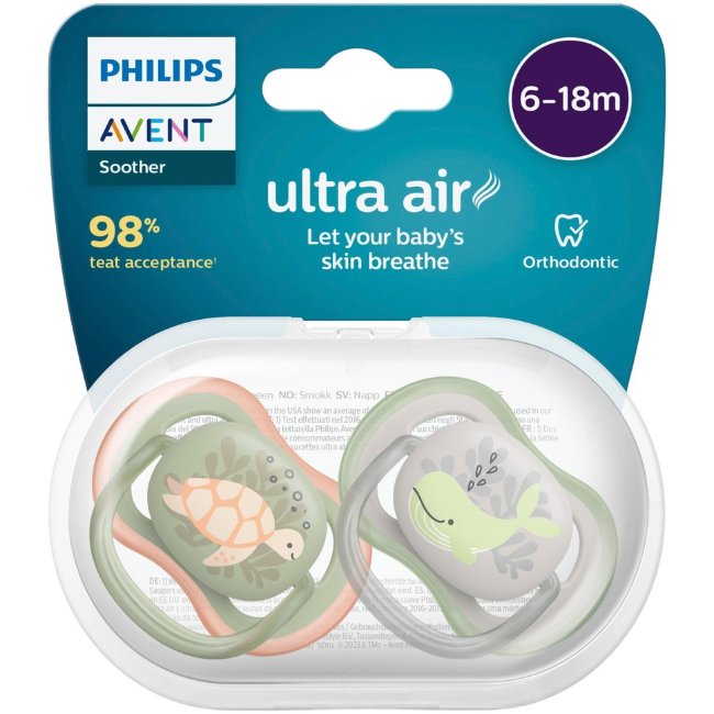 Соска Philips Avent Ultra Air 6-18 мес SCF085/40 (уп 2 шт) Соска Philips Avent Ultra Air 6-18 мес SCF085/40 (уп 2 шт)