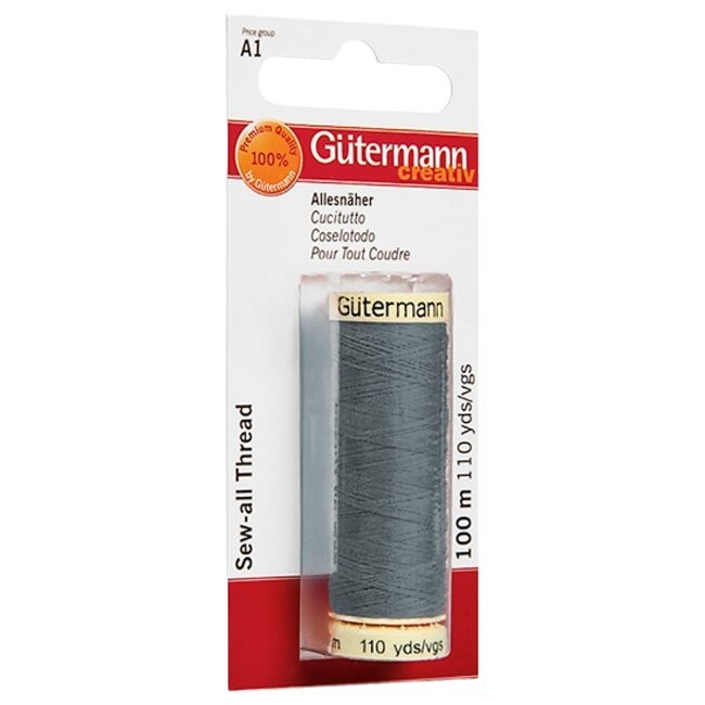 Универсальная швейная нить Gütermann 100 м полиэстера, серая