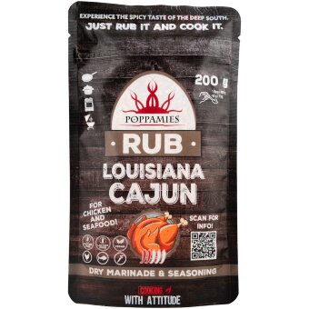 Приправа Poppamies Rub Louisiana Cajun 200 гр