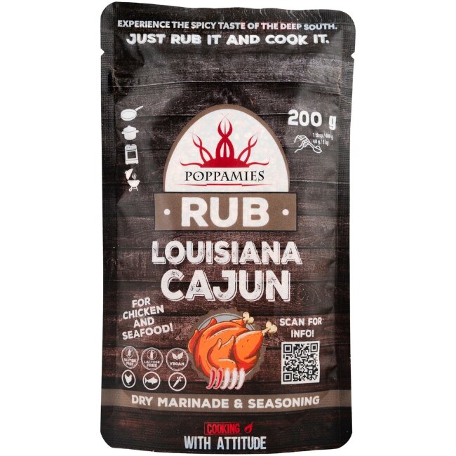 Приправа Poppamies Rub Louisiana Cajun 200 гр