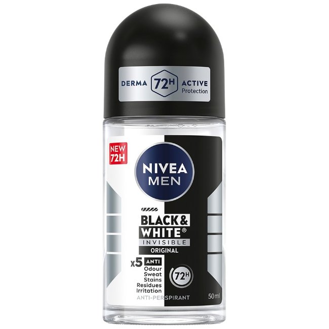 Роликовый антиперспирант NIVEA MEN Black & White Original 50 мл Роликовый антиперспирант NIVEA MEN Black & White Original 50 мл