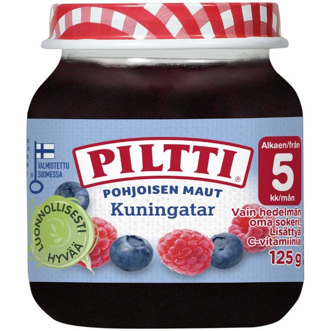 Piltti малина и черника, с 5 мес. 125 гр