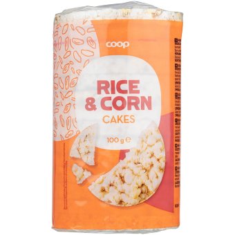 Рисовые галеты с кукурузой Coop 100 гр Рисовые галеты с кукурузой Coop 100 гр