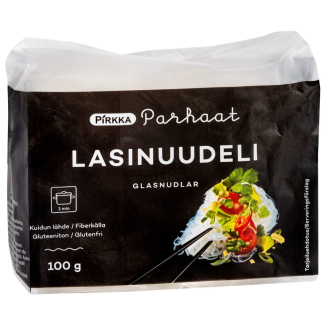 Лапша стеклянная Pirkka Parhaat Lasinuudeli 100 гр
