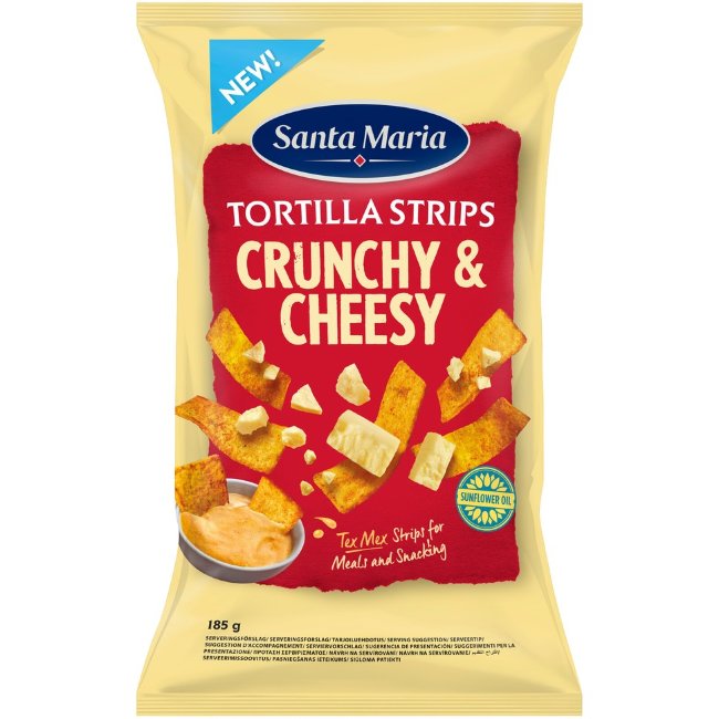 Хрустящие кукурузные полоски Santa Maria с сырным вкусом 185 гр