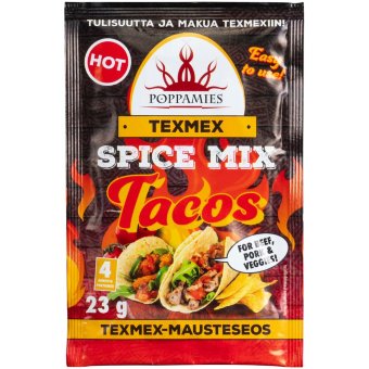 Пряная смесь специй Poppamies Texmex для острых тако 23 гр Пряная смесь специй Poppamies Texmex для острых тако 23 гр