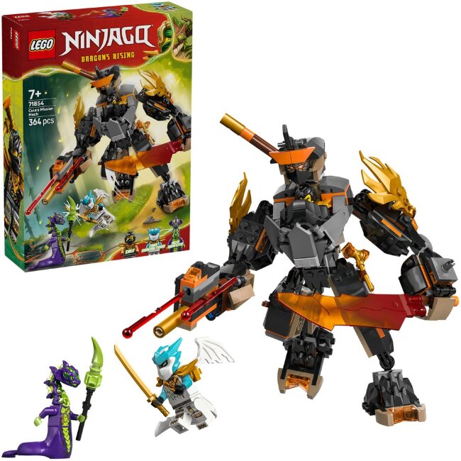 Игрушка LEGO® Ninjago 71854 Робот Колена и Зейн с драконом-змеем Игрушка LEGO® Ninjago 71854 Робот Колена и Зейн с драконом-змеем