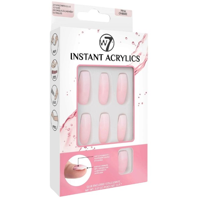 Акриловые ногти W7 Instant Pinkki, мягкий оттенок, который постепенно светлеет. Акриловые ногти W7 Instant Pinkki, мягкий оттенок, который постепенно светлеет.