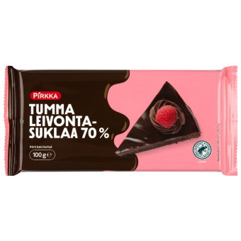 Темный шоколад для выпечки Pirkka 70% 100 гр