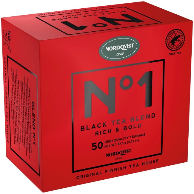 Черный чай в пакетиках Nordqvist Blend No 1 RFA 50 шт x 1,75 гр