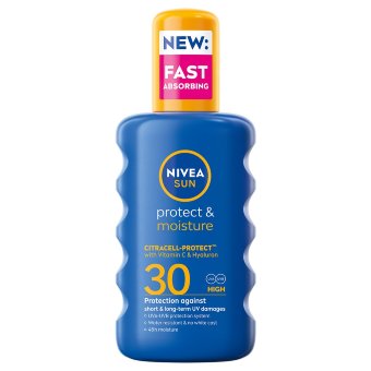 Солнцезащитный спрей Nivea SUN Protect Moisture SPF30 200 мл