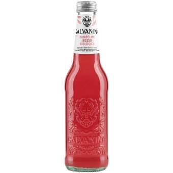 Газированный безалкогольный напиток Galvanina Bio с мякотью красного грейпфрута 355 мл бутылка