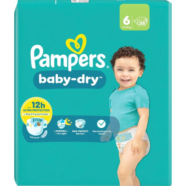 Подгузники Pampers Baby Dry S6 13-18 кг 35 шт Подгузники Pampers Baby Dry S6 13-18 кг 35 шт
