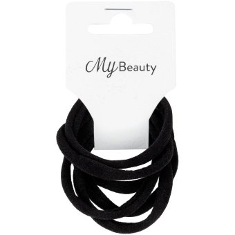 Сверхмягкие резинки для волос MY BEAUTY 6 шт черного цвета Сверхмягкие резинки для волос MY BEAUTY 6 шт черного цвета