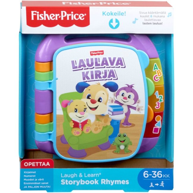 Песенная книга Fisher-Price Laugh & Learn на финском языке 6 мес+ Песенная книга Fisher-Price Laugh & Learn на финском языке 6 мес+