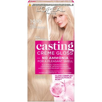 Легкий тон для волос L'Oréal Paris Casting Crème Gloss Glossy Blonds 1010 ледяной светлый блондин Легкий тон для волос L'Oréal Paris Casting Crème Gloss Glossy Blonds 1010 ледяной светлый блондин