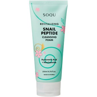 Пенка для умывания с пептидами улитки Soqu 200 мл