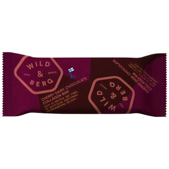 Коллагеновый батончик Wild&Berg с вишней и темным шоколадом 40 гр