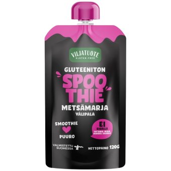 Безглютеновый веганский фруктовый перекус Spoothie лесные ягоды 120 гр Безглютеновый веганский фруктовый перекус Spoothie лесные ягоды 120 гр