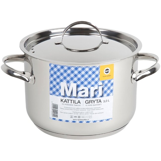 Кастрюля Opa Mari Steel из нержавеющей стали 3,0 л