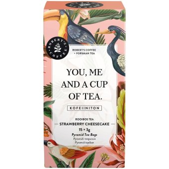 Травяной чай Robert's Coffee x Forsman tea с ароматом клубничного чизкейка, ройбос 15x3 гр