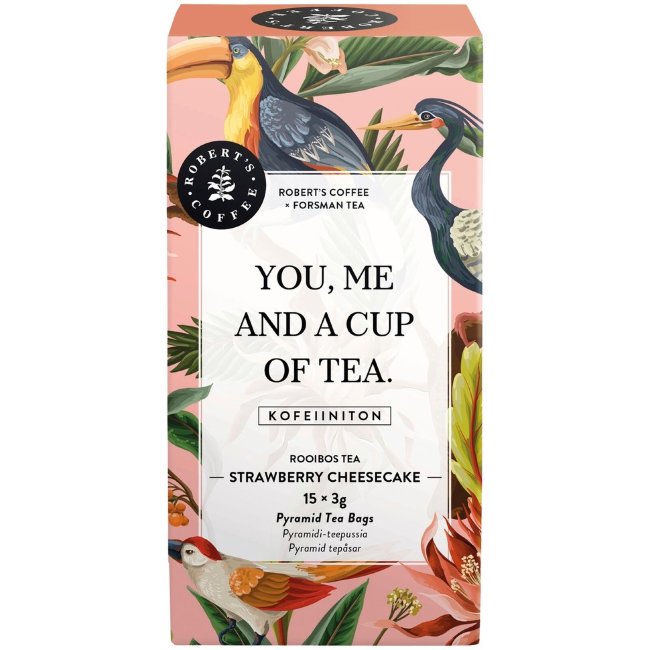 Травяной чай Robert's Coffee x Forsman tea с ароматом клубничного чизкейка, ройбос 15x3 гр