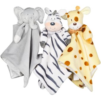 Платочек для сна Ainu Viidakko с изображением слона, жирафа, зебры