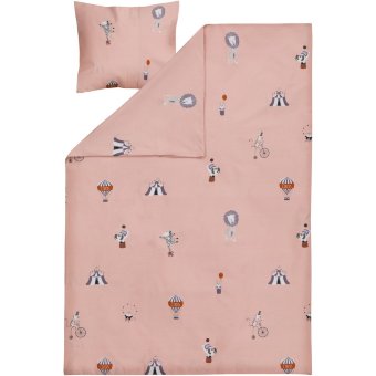 Детский комплект постельного белья Ciraf с изображением цирка 85x125 см, розовый