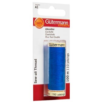 Универсальная швейная нить Gütermann 100 м полиэстер синего цвета