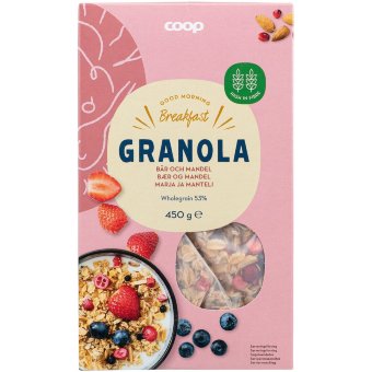 Мюсли с ягодами и миндалём Granola Coop 450 гр Мюсли с ягодами и миндалём Granola Coop 450 гр