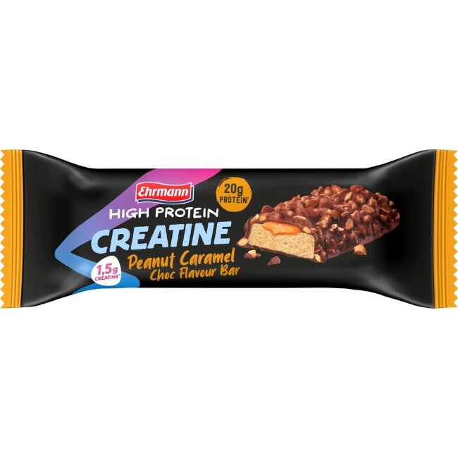 Протеиновый батончик Ehrman High Protein с арахисовой карамелью и шоколадом с креатином 60 гр