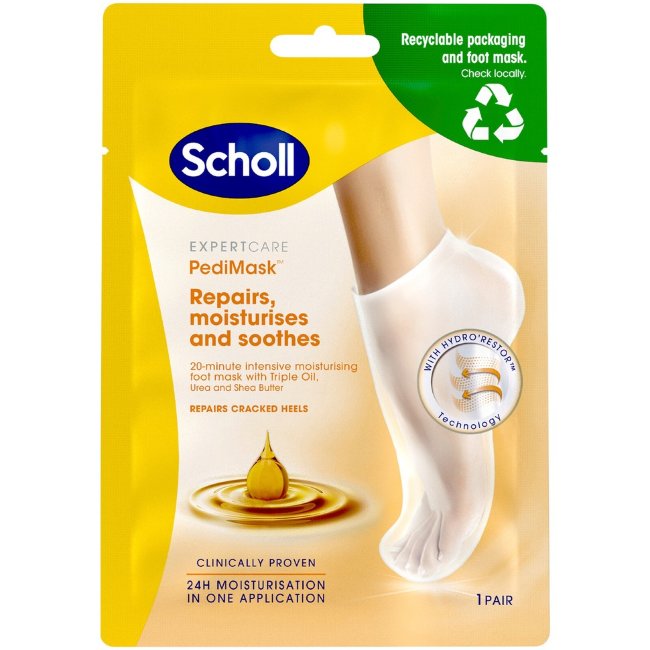 Маска для ног Scholl PediMask с тройным маслом Маска для ног Scholl PediMask с тройным маслом