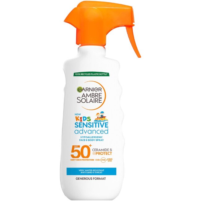 Солнцезащитный спрей Garnier Ambre Solaire Sensitive Advanced Kids для чувствительной кожи 270 мл