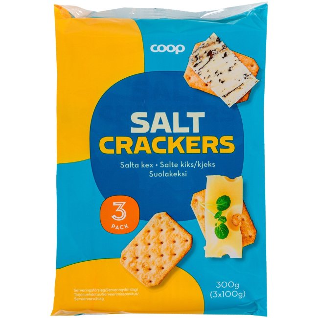 Соленые крекеры Salt Crackers Coop 300 гр
