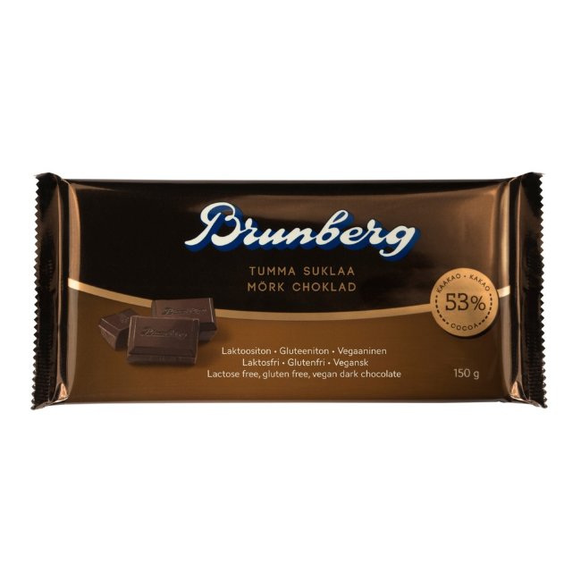 Темный шоколад без лактозы Brunberg 150 гр