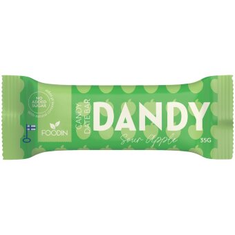 Конфета Dandy Candy Foodin, кислое яблоко, 35 гр