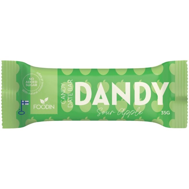 Конфета Dandy Candy Foodin, кислое яблоко, 35 гр