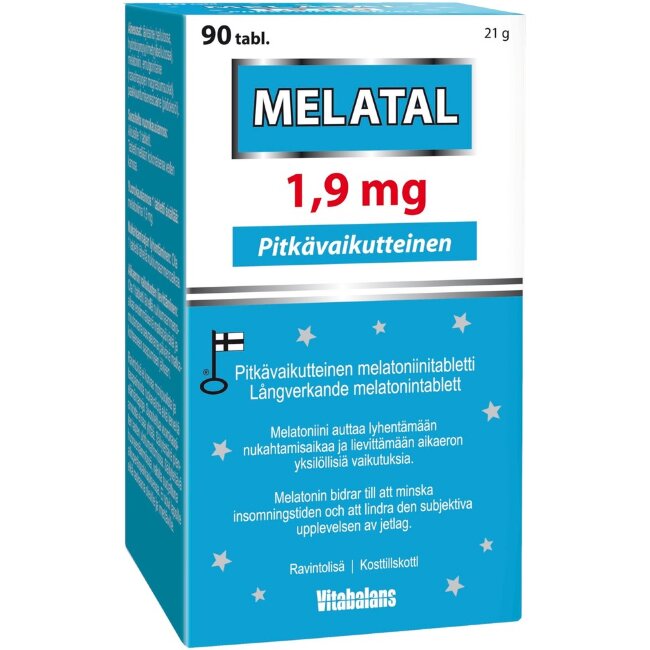 Длительно действующие таблетки Melatal 1,9 мг, 90 шт Vitabalans Длительно действующие таблетки Melatal 1,9 мг, 90 шт Vitabalans