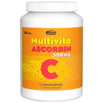 Витамин Multivita C Ascorbin 500 мг таблетки аскорбиновой кислоты 200 шт Витамин Multivita C Ascorbin 500 мг таблетки аскорбиновой кислоты 200 шт