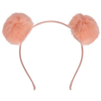 Детская повязка на голову Ibero с помпонами оранжевая