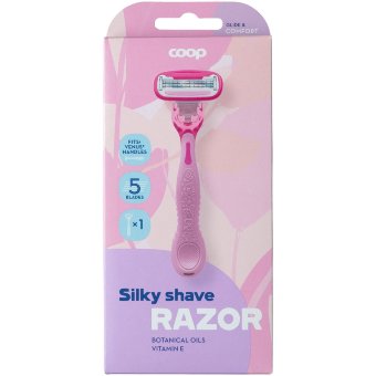 Бритвенный станок для женщин Coop Silky Shave 5 лезвий 1 шт/уп Бритвенный станок для женщин Coop Silky Shave 5 лезвий 1 шт/уп
