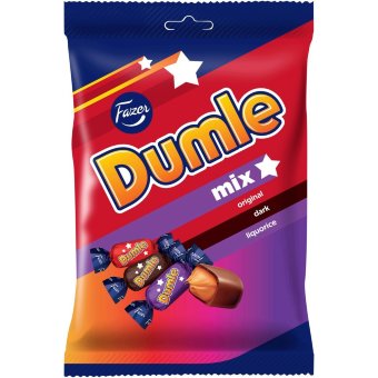 Сливочный ирис Fazer DUMLE mix в шоколаде 200 гр Сливочный ирис Fazer DUMLE mix в шоколаде 200 гр