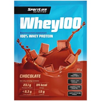 Сывороточный протеин Whey100 SportLife Nutrition шоколад 30 г