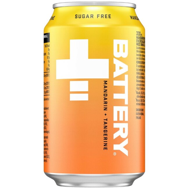 Энергетический напиток Battery Sugar Free мандарин и тангерин 0,33 л
