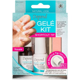 Набор для гель-ногтей Depend Gelékit Natural Look Shortcut Tip nr 80090