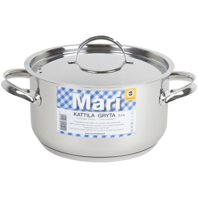 Кастрюля Opa Mari Steel из нержавеющей стали 2,0 л