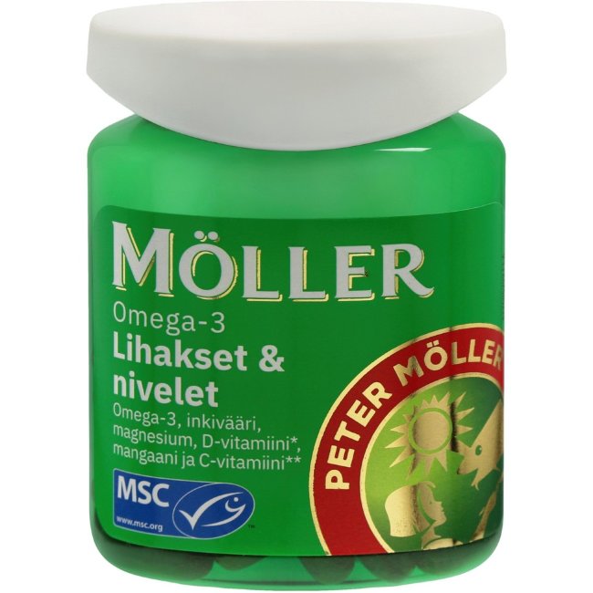 Витамины для мышц и суставов с Омега-3 Moller Nivelille Omega-3 60 капсул Moller