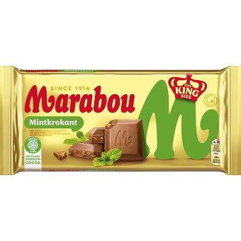 Шоколад Marabou King Size Mintkrokant (мята) 220 гр