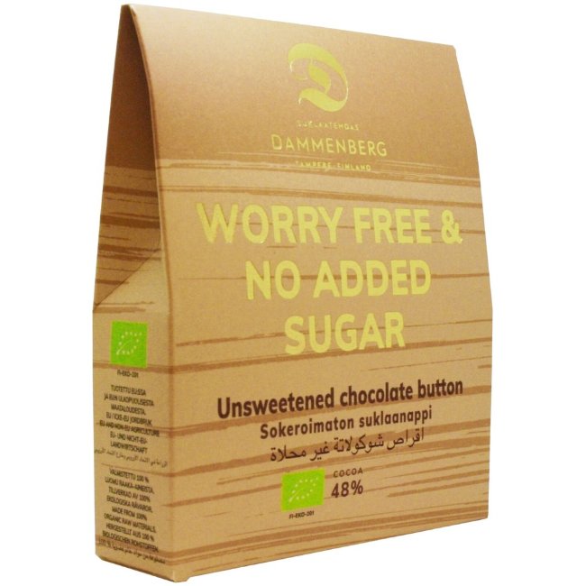 Шоколадные плитки Dammenberg 48% органические, веганские, без сои, без сахара 90 гр