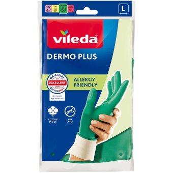 Нитриловые хозяйственные перчатки Vileda Dermo Plus L 1 пара